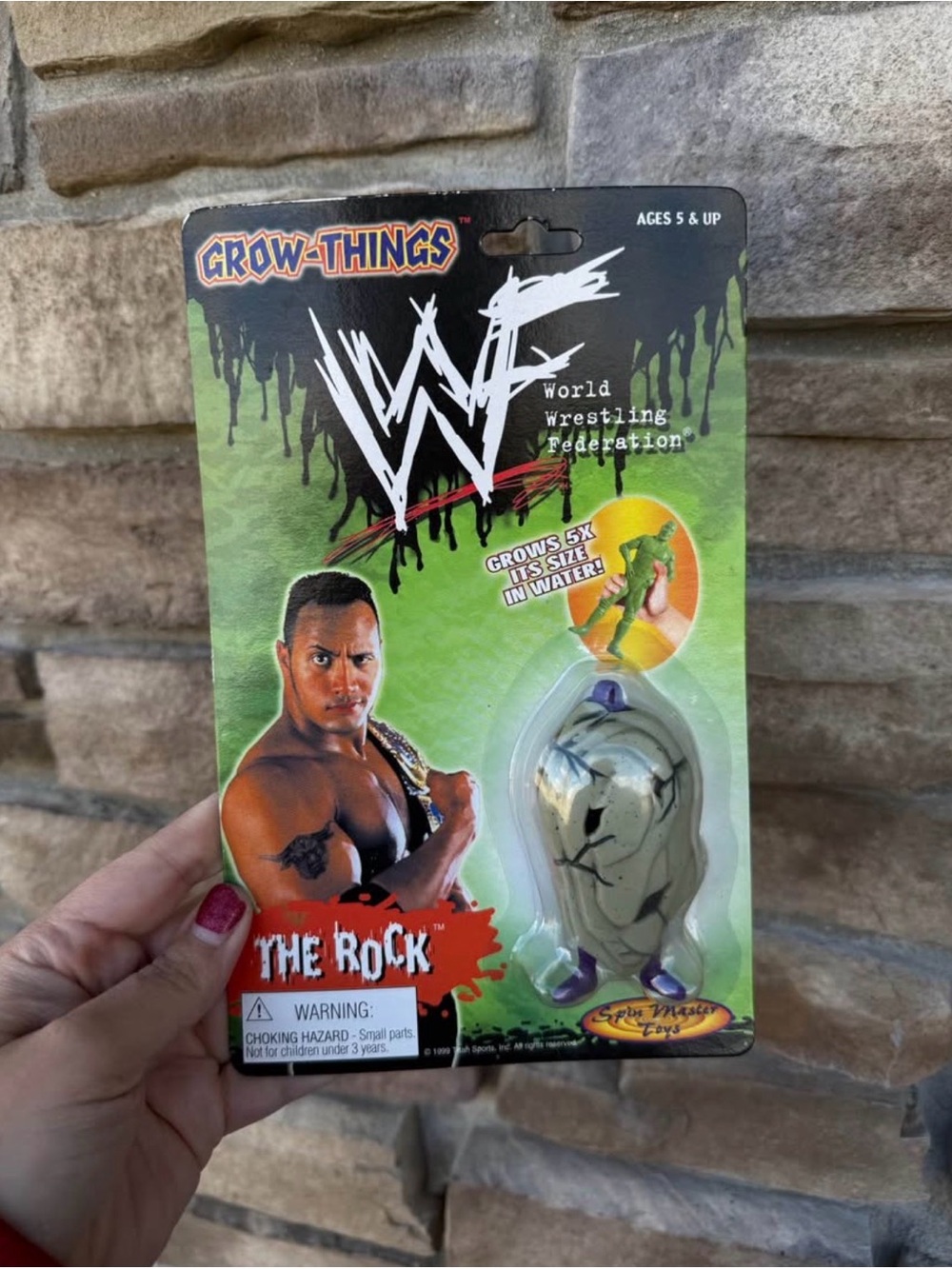 1999 Grow-Things The Rock Collectible Toy - Green